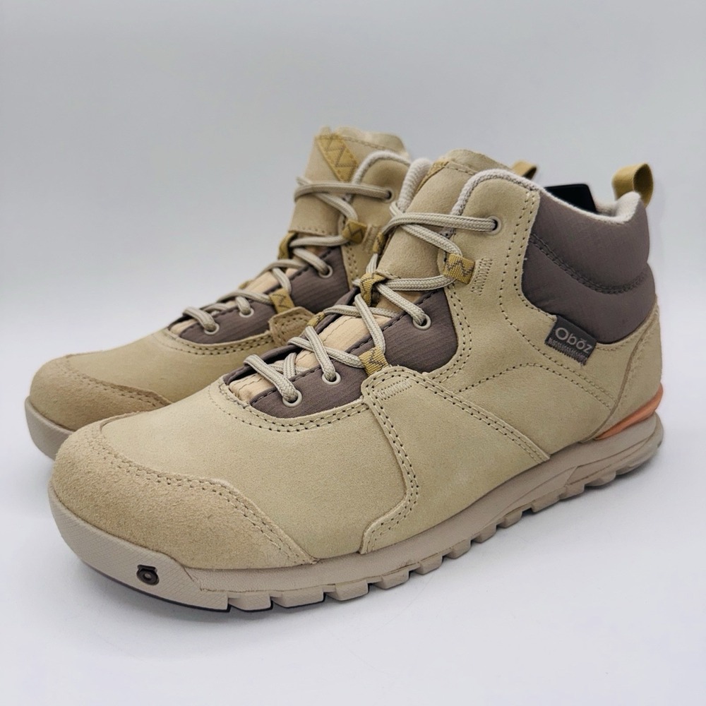 Oboz‎ Emma Mid Boots Women's Size 7.5 Harvest Beige Leather